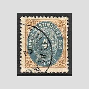 FRIM�RKER DVI | 1873-1902 - AFA 7B | 4 cents gulbrun/bl� - Stemplet