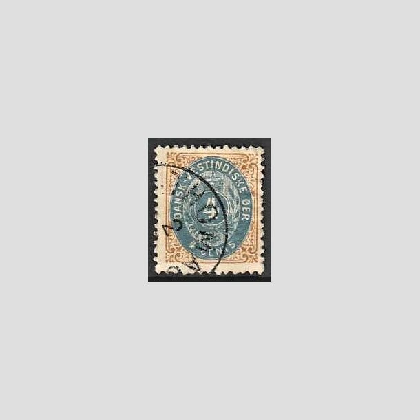 FRIMRKER DVI | 1873-1902 - AFA 7B | 4 cents gulbrun/bl - Stemplet