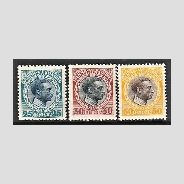 FRIMRKER DVI | 1915-16 - AFA 48,49,50 | 25-50 bit Christian X - Postfrisk