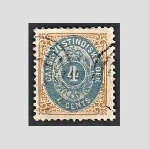 FRIM�RKER DVI | 1873-1902 - AFA 7B | 4 cents gulbrun/bl� - Stemplet