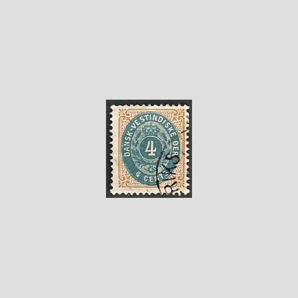 FRIMRKER DVI | 1873-1902 - AFA 7B | 4 cents gulbrun/bl - Stemplet