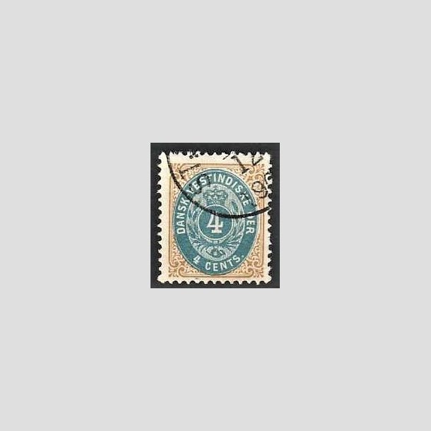 FRIMRKER DVI | 1873-1902 - AFA 7B | 4 cents gulbrun/bl - Stemplet