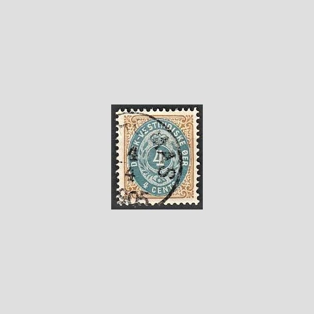 FRIMRKER DVI | 1873-1902 - AFA 7B | 4 cents gulbrun/bl - Stemplet