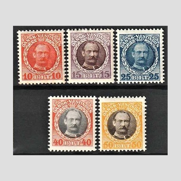 FRIMRKER DVI | 1907-08 - AFA 37,38,40,42,43 | 10-50 bit div. Frederik VIII - Postfrisk