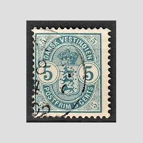 FRIM�RKER DVI | 1900 - AFA 17 | 5 cents bl� - Stemplet