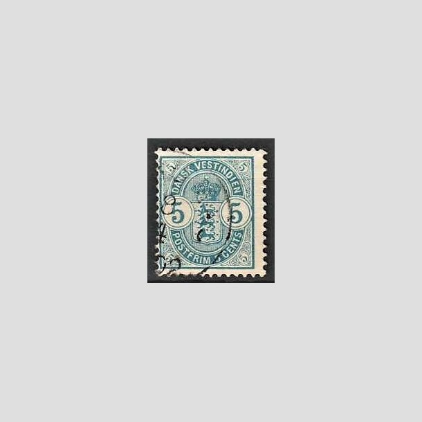 FRIMRKER DVI | 1900 - AFA 17 | 5 cents bl - Stemplet