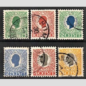 FRIMRKER DVI | 1905 - AFA 24-29 | 5 - 50 bit i komplet st - Stemplet