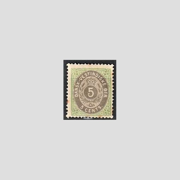 FRIMRKER DVI | 1876-1901 - AFA 10 | 5 cents grn/gr - Ubrugt