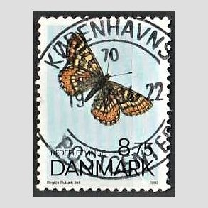 FRIM�RKER DANMARK | 1993 - AFA 1039 - Sommerfugle - 8,75 Kr. flerfarvet - Pragt Stemplet