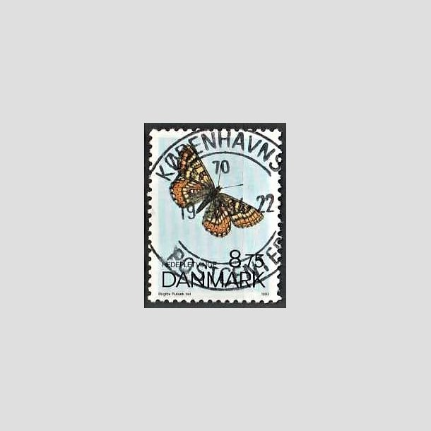 FRIMRKER DANMARK | 1993 - AFA 1039 - Sommerfugle - 8,75 Kr. flerfarvet - Pragt Stemplet