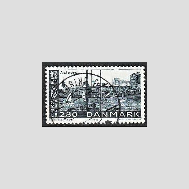 FRIMRKER DANMARK | 1986 - AFA 859 - Venskabsbyer - 2,80 Kr. bl - Pragt Stemplet Roskilde