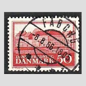 FRIM�RKER DANMARK | 1966 - AFA 445 - Fredningsserie Assistenshuset - 50 �re r�d - Pragt Stemplet F�borg