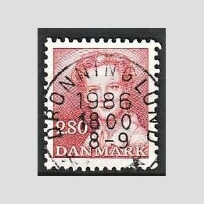 FRIMRKER DANMARK | 1985 - AFA 820 - Dronning Margrethe - 2,80 Kr. rd - Pragt Stemplet Dronninglund