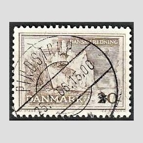 FRIM�RKER DANMARK | 1962 - AFA 411 - M�ns klint - 20 �re gr�brun - Pragt Stemplet Pindstrup