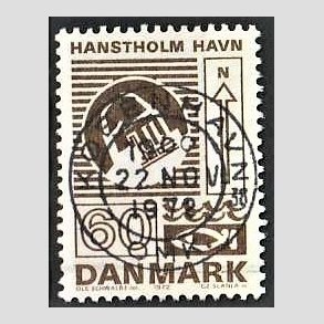 FRIM�RKER DANMARK | 1972 - AFA 535 - Trafiktekniske anl�g - 60 �re brun - Pragt Stemplet 