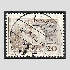 FRIM�RKER DANMARK | 1962 - AFA 411 - M�ns klint - 20 �re gr�brun - Pragt Stemplet �rhus