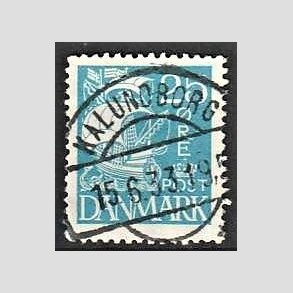 FRIM�RKER DANMARK | 1927 - AFA 171 - Karavel 25 �re bl� - Lux Stemplet Kalundborg