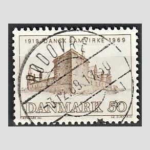 FRIM�RKER DANMARK | 1969 - AFA 483 - Dansk Samvirke 50 �r - 50 �re gr�brun - Pragt Stemplet R�dovre