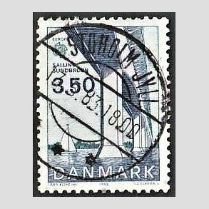 FRIM�RKER DANMARK | 1983 - AFA 779 - EU Bygningskunst - 3,50 Kr. bl�/gr�nbl� - Pragt Stemplet Stoholm