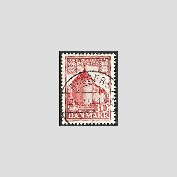 FRIMRKER DANMARK | 1953-56 - AFA 349 - Kongeriget 1000 r - 30 re rd - Pragt Stemplet