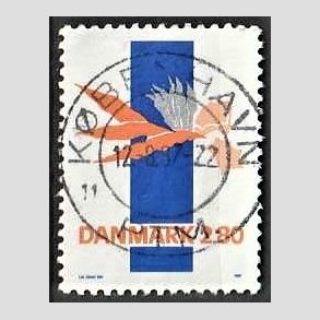 FRIM�RKER DANMARK | 1987 - AFA 877 - Kunst - 2,80 Kr. flerfarvet - Pragt Stemplet 