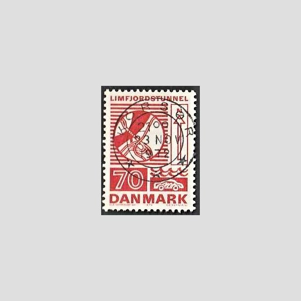 FRIMRKER DANMARK | 1972 - AFA 536 - Trafiktekniske anlg - 70 re rd - Pragt Stemplet Korsr