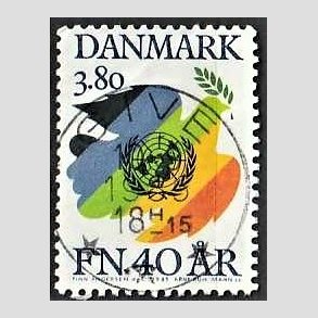 FRIM�RKER DANMARK | 1985 - AFA 841 - FN 40 �r - 3,80 Kr. flerfarvet - Lux Stemplet Give