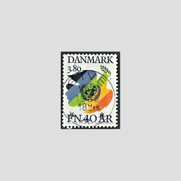 FRIMRKER DANMARK | 1985 - AFA 841 - FN 40 r - 3,80 Kr. flerfarvet - Lux Stemplet Give