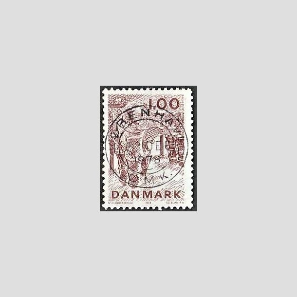 FRIMRKER DANMARK | 1978 - AFA 665 - Dansk fiskeri - 1,00 Kr. rdbrun - Pragt Stemplet