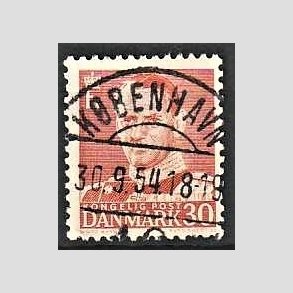 FRIMRKER DANMARK | 1952-53 - AFA 337 - Fr. IX 30 re rd - Lux Stemplet