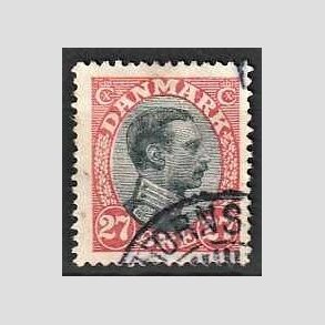 FRIMRKER DANMARK | 1918-20 - AFA 102 - Chr. X 27 re rd/sort - Stemplet