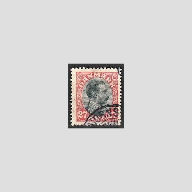 FRIMRKER DANMARK | 1918-20 - AFA 102 - Chr. X 27 re rd/sort - Stemplet