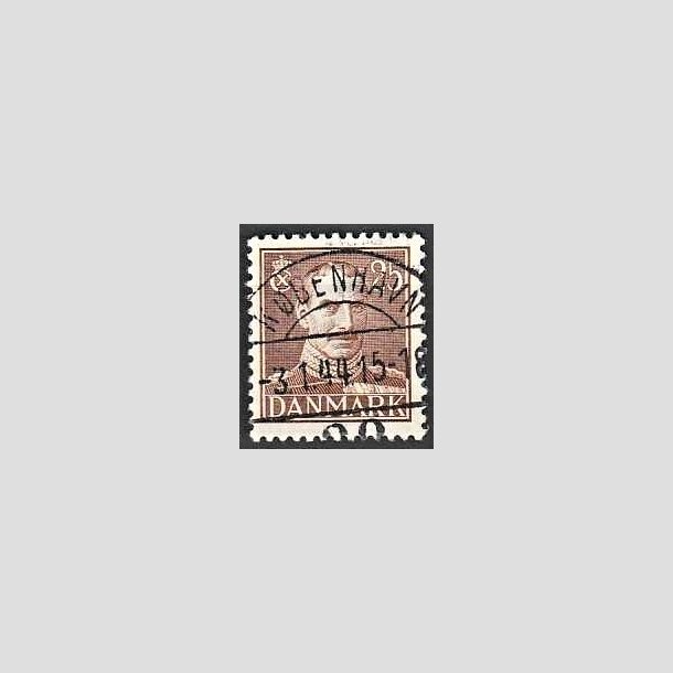 FRIMRKER DANMARK | 1942-44 - AFA 277 - Chr. X 25 re brun - Lux Stemplet 