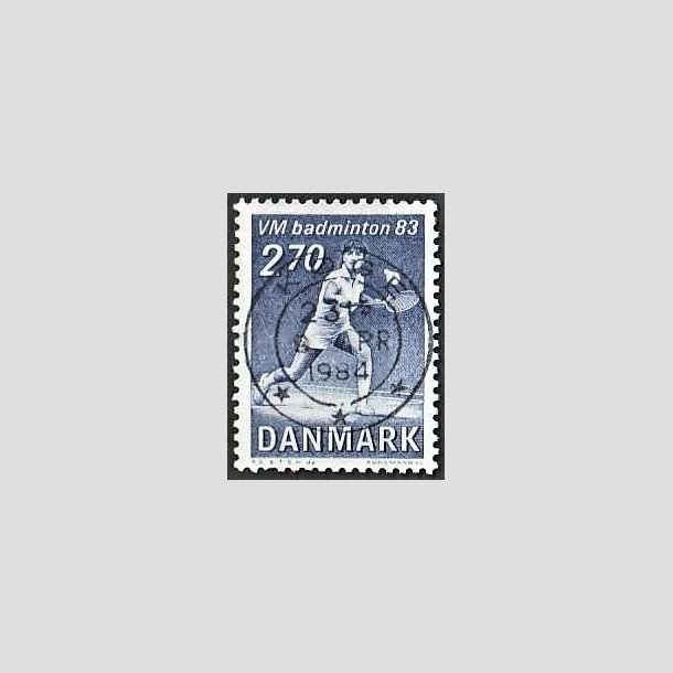 FRIMRKER DANMARK | 1983 - AFA 767 - WM i Badminton - 2,70 Kr. bl - Pragt Stemplet Kge
