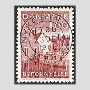 FRIM�RKER DANMARK | 1981 - AFA 735 - Byfornyelse - 1,60 Kr. r�d - Pragt Stemplet Nyk�bing F