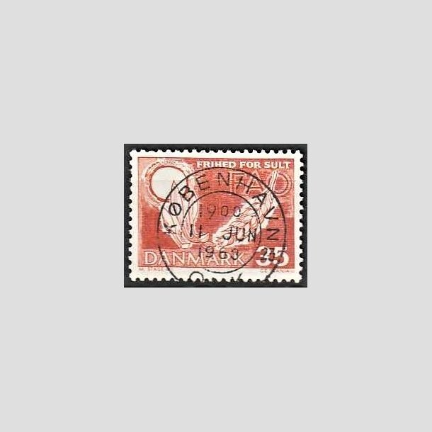 FRIMRKER DANMARK | 1963 - AFA 412 - FAO anti-hunger - 35 re brunrd - Lux Stemplet