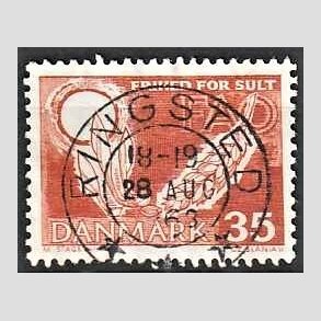 FRIM�RKER DANMARK | 1963 - AFA 412 - FAO anti-hunger - 35 �re brunr�d - Lux Stemplet Ringsted