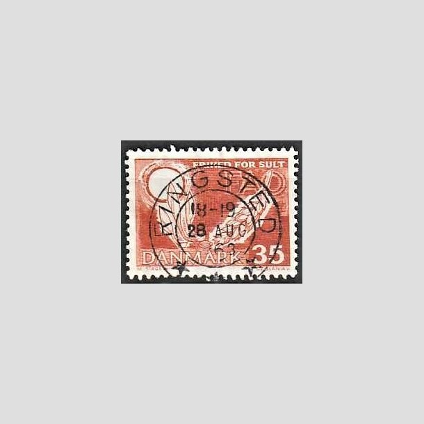 FRIMRKER DANMARK | 1963 - AFA 412 - FAO anti-hunger - 35 re brunrd - Lux Stemplet Ringsted