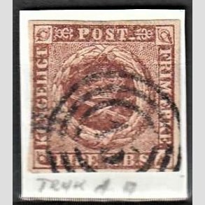 FRIMRKER DANMARK | 1852 - AFA 1 - 4 R.B.S Ia rdbrun - Thiele I - Stemplet