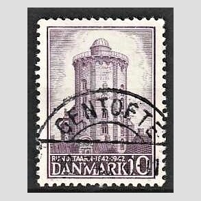 FRIM�RKER DANMARK | 1942 - AFA 273 - Rundet�rn 10 �re violet - Lux Stemplet Gentofte