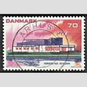 FRIM�RKER DANMARK | 1973 - AFA 547 - Nordens hus. - 70 �re flerfarvet - Pragt Stemplet