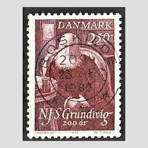 FRIM�RKER DANMARK | 1983 - AFA 787 - N.F.S Grundtvigs - 2,50 Kr. r�d - Pragt Stemplet Roskilde