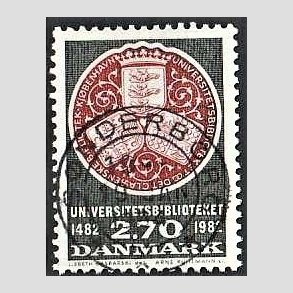 FRIM�RKER DANMARK | 1982 - AFA 763 - Universitetsbiblioteket 500 �r. - 2,70 Kr. sortgr�/r�d - Pragt Stemplet S�nderborg