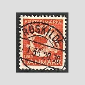 FRIM�RKER DANMARK | 1935 - AFA 225 - H. C. Andersen 10 �re orange - Lux Stemplet Roskilde