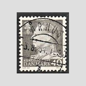 FRIMRKER DANMARK | 1961-62 - AFA 396 - Fr. IX 40 re gr - Pragt Stemplet rhus