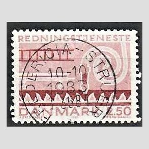 FRIM�RKER DANMARK | 1983 - AFA 783 - Redningstjenester - 2,50 Kr. r�d - Pragt Stemplet