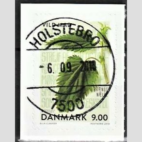 FRIM�RKER DANMARK | 2018 - AFA 1941 - Vild mad. - 9,00 kr. flerfarvet - Pragt Stemplet Holstebro