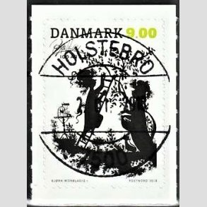 FRIM�RKER DANMARK | 2018 - AFA 1924 - Bj�rn Wiinblad - 9,00 kr. flerfarvet - Pragt Stemplet Holstebro