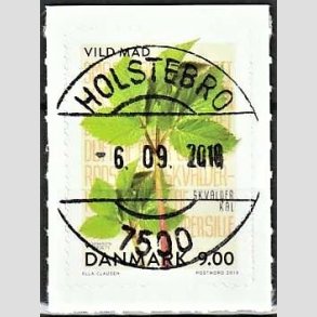 FRIM�RKER DANMARK | 2018 - AFA 1944 - Vild mad. - 9,00 kr. flerfarvet - Pragt Stemplet Holstebro