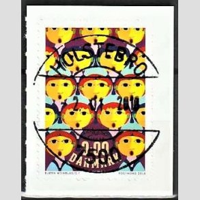 FRIM�RKER DANMARK | 2018 - AFA 1926 - Bj�rn Wiinblad - 9,00 kr. flerfarvet - Pragt Stemplet Holstebro